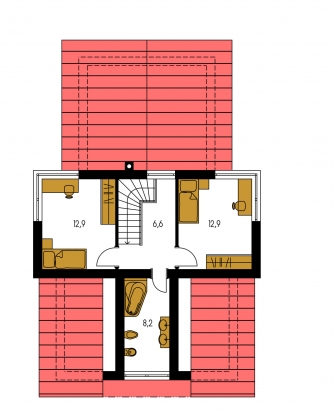 Plan de sol du premier étage - TREND 293